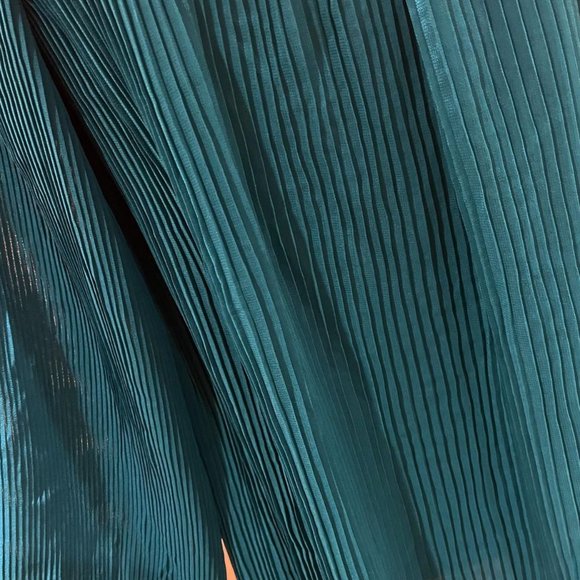 Forever 21 Teal One Shoulder Pleated Dress | S - Picture 2 of 2